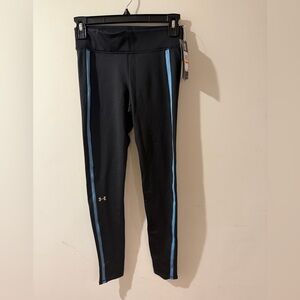 Under Armour Black Leggings with Light Blue Accent